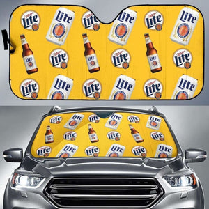 Miller Lite Car Auto Sun Shade Auto Sun Visor For Beer Lover 102507 - YourCarButBetter