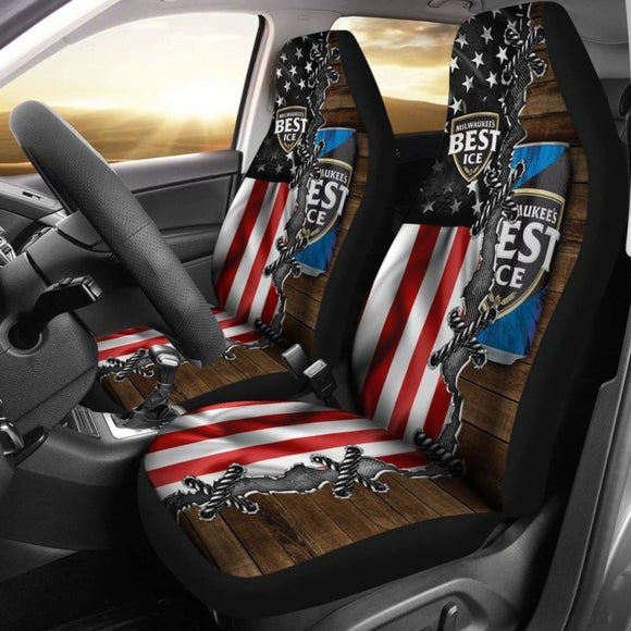 Mil’S Best Ice Car Seat Covers American Flag Beer Lover 195016 - YourCarButBetter