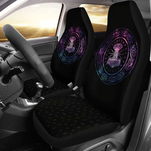 Mjolnir In Galaxy Style Car Seat Covers 110424 - YourCarButBetter