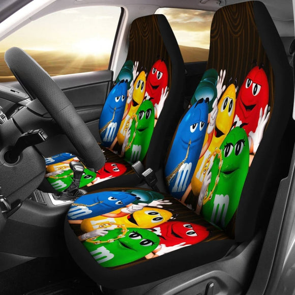 M&M Chocolate Band Seat Covers 094201 - YourCarButBetter