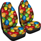 M&M Chocolate Candy Color Car Seat Covers Car Accessories Decoration 094201 - YourCarButBetter
