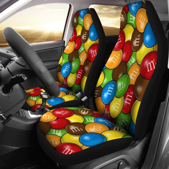 M&M Chocolate Candy Color Car Seat Covers Car Accessories Decoration 094201 - YourCarButBetter