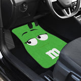 M&M Chocolate Green Front And Back Car Mats 094201 - YourCarButBetter