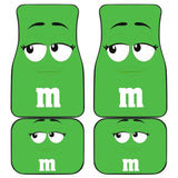 M&M Chocolate Green Front And Back Car Mats 094201 - YourCarButBetter