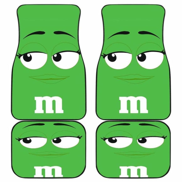 M&M Green Chocolate Car Floor Mats 094201 - YourCarButBetter