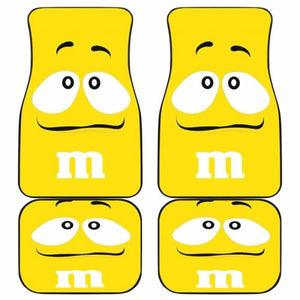 M&M Yellow Chocolate Car Floor Mats 094201 - YourCarButBetter