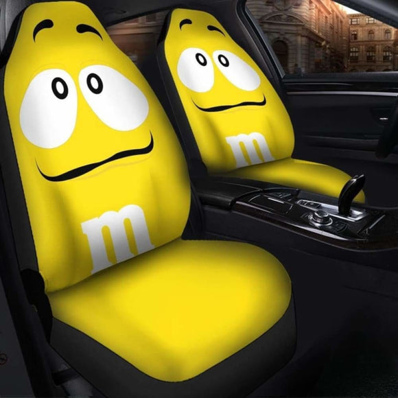 M&M Yellow Chocolate Seat Covers 094201 - YourCarButBetter