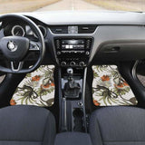 Monkey Red Hibiscus Flower Palm Leaves Floral Pattern Front And Back Car Mats 232125 - YourCarButBetter