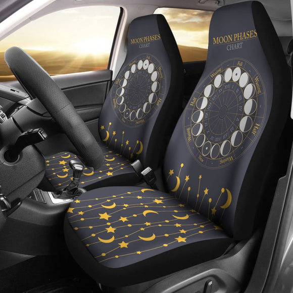 Moon Phases Chart Car Seat Covers 550317 - YourCarButBetter