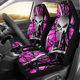 Moonshine Muddy Punisher Custom Metallic Printed Car Seat Covers 211201 - YourCarButBetter