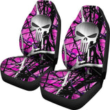 Moonshine Muddy Punisher Custom Metallic Printed Car Seat Covers 211201 - YourCarButBetter