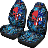 Moonshine Undertow US Marine Corps Custom American Flag Punisher Car Seat Covers 211803 - YourCarButBetter