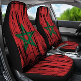 Morocco Grunge Flag Car Seat Cover 1 232125 - YourCarButBetter