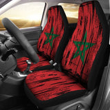 Morocco Grunge Flag Car Seat Cover 1 232125 - YourCarButBetter