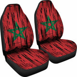 Morocco Grunge Flag Car Seat Cover 1 232125 - YourCarButBetter