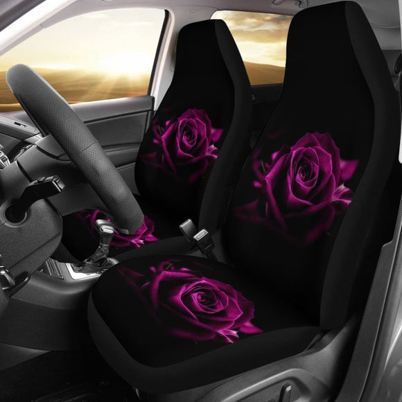 Most Beautiful Purple Roses Car Seat Covers 210902 - YourCarButBetter
