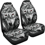 Mountain Snow Wolf Car Seat Covers 211303 - YourCarButBetter