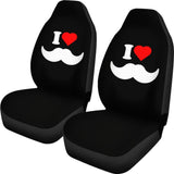 Mustache Beard Amazing Gift Idea Car Seat Covers 210305 - YourCarButBetter