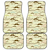 Mustache Beard Pattern Print Design 01 Front And Back Car Mats 153908 - YourCarButBetter