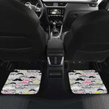 Mustache Beard Pattern Print Design 02 Front And Back Car Mats 153908 - YourCarButBetter