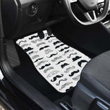 Mustache Beard Pattern Print Design 04 Front And Back Car Mats 153908 - YourCarButBetter