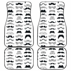 Mustache Beard Pattern Print Design 04 Front And Back Car Mats 153908 - YourCarButBetter