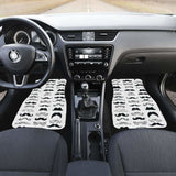 Mustache Beard Pattern Print Design 04 Front And Back Car Mats 153908 - YourCarButBetter