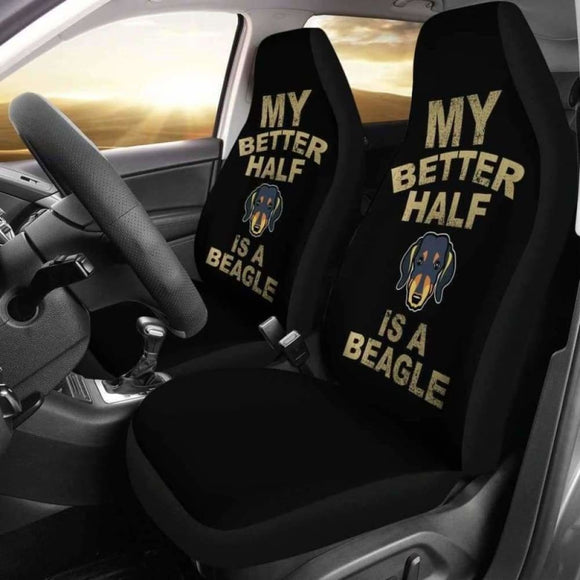 My Better Half is a Beagle Car Seat Covers 221205 - YourCarButBetter