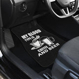 My Blood Type Is Coffee And Beer Car Floor Mats 210206 - YourCarButBetter