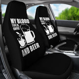 My Blood Type Is Coffee And Beer Funny Quote Car Seat Covers 210206 - YourCarButBetter