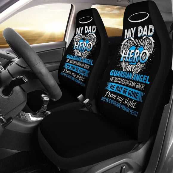 My Dad My Hero My Guardian Angel Car Seat Covers Memorial 142711 - YourCarButBetter