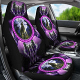 Native American Car Seat Covers - Purple Wolf - 105905 - YourCarButBetter