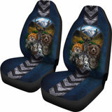 Native American Clothing Bear Wolf Owl Fox 3D Car Seat Cover 174716 - YourCarButBetter