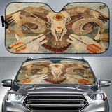 Native American Owl Bison Auto Sun Shade 093223 - YourCarButBetter