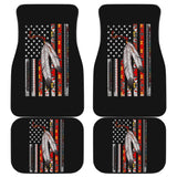 Native Feather American Flag Car Floor Mats Accessories 211804 - YourCarButBetter