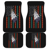 Native Feather American Flag Design Car Floor Mats 211804 - YourCarButBetter