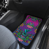 Native Floral Hummingbird Design Car Floor Mats 211301 - YourCarButBetter