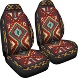 Native Red Yellow Pattern Native American Car Seat Covers 093223 - YourCarButBetter