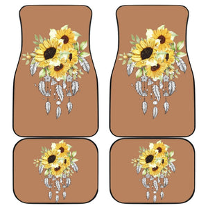 Native Sunflower Dreamcatcher Flower Lovers Car Floor Mats 211501 - YourCarButBetter