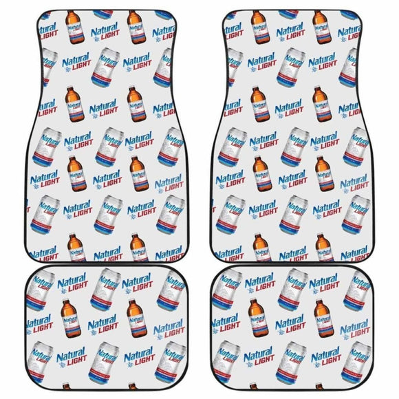 Natural Light Car Floor Mats Beer Lover Gift Idea 195016 - YourCarButBetter