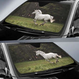 Nature White Unicorn Horse Auto Sun Shades 172609 - YourCarButBetter