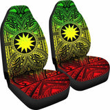 Nauru Car Seat Cover - Nauru Coat Of Arms Polynesian Reggae Style 105905 - YourCarButBetter