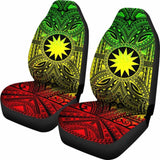 Nauru Car Seat Cover - Nauru Coat Of Arms Polynesian Reggae Style 105905 - YourCarButBetter