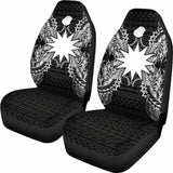 Nauru Car Seat Cover - Nauru Flag Map Black - 105905 - YourCarButBetter