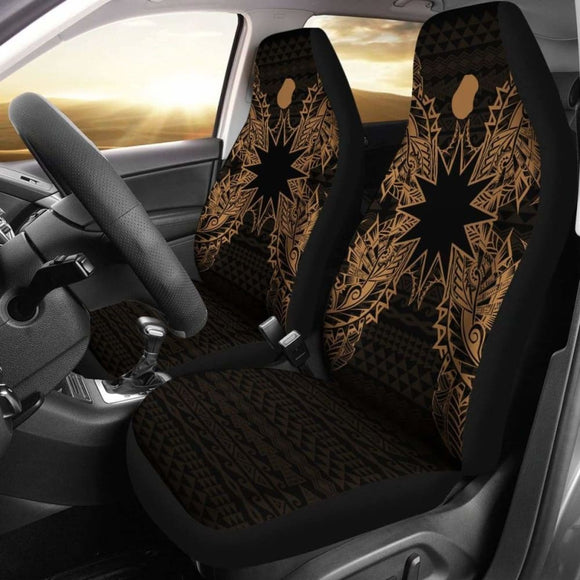 Nauru Car Seat Cover - Nauru Flag Map Gold - 105905 - YourCarButBetter