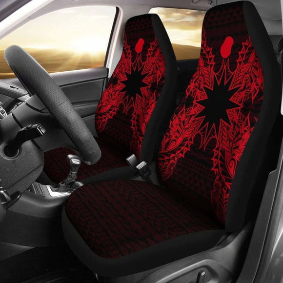 Nauru Car Seat Cover - Nauru Flag Map Red - 105905 - YourCarButBetter