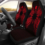 Nauru Car Seat Cover - Nauru Flag Map Red - 105905 - YourCarButBetter