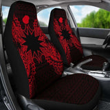 Nauru Car Seat Cover - Nauru Flag Map Red - 105905 - YourCarButBetter
