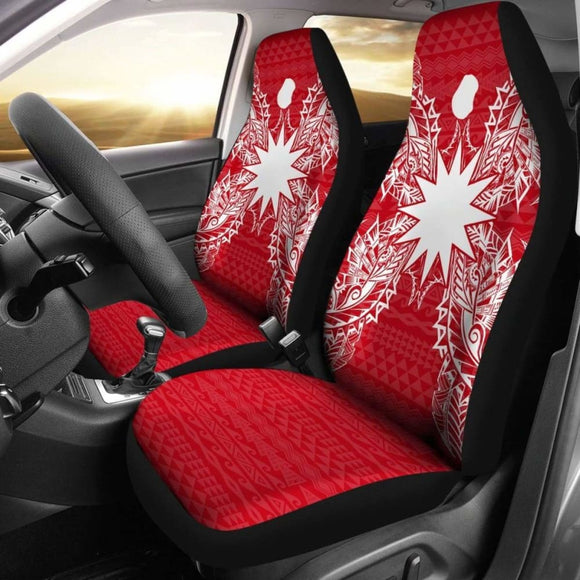 Nauru Car Seat Cover - Nauru Flag Map Red White - 105905 - YourCarButBetter