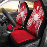 Nauru Car Seat Cover - Nauru Flag Map Red White - 105905 - YourCarButBetter
